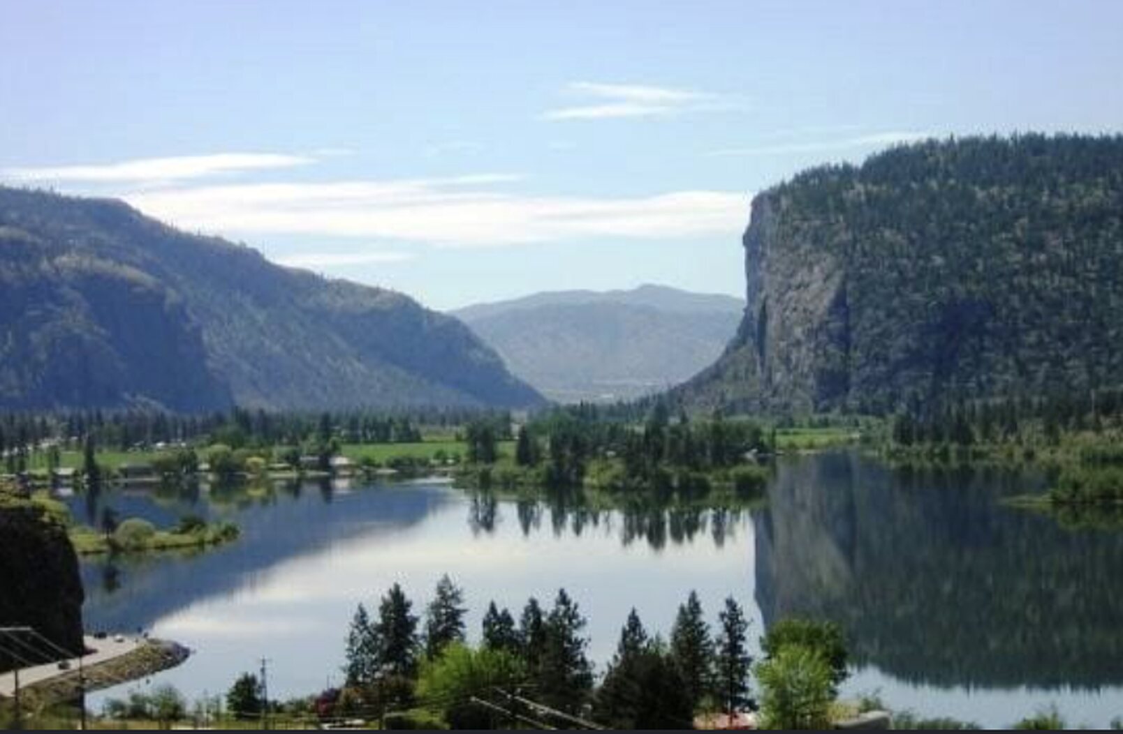 Tuc-el-Nuit Lake and the bluffs above Oliver, BC in the South Okanagan